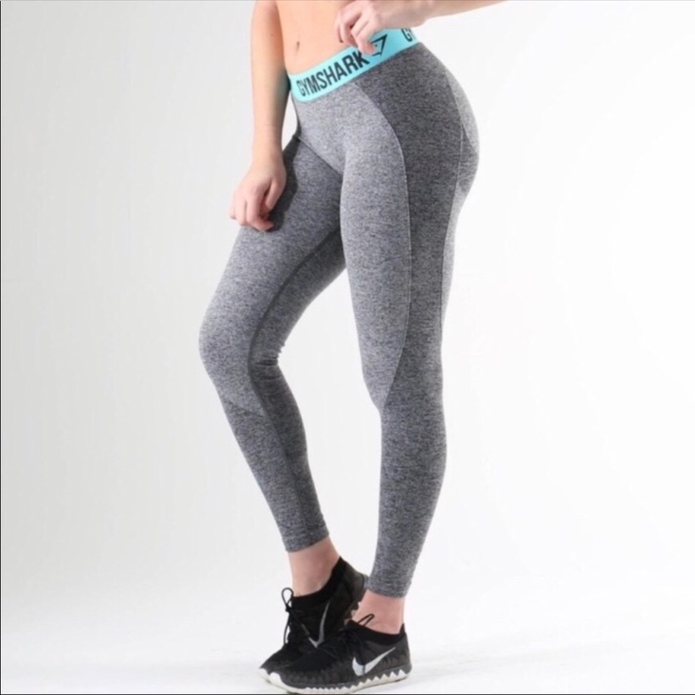 NWT Charcoal & turquoise GYMSHARK flex V3 leggings